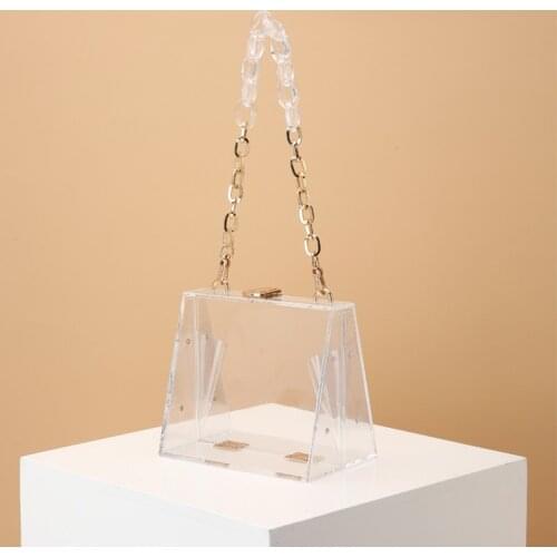 Mini Transparent Handbag Womens Wedding Clutch Purse Acrylic Evening Bag for Party Luxury Design Women Shoulder Bag ZD1725