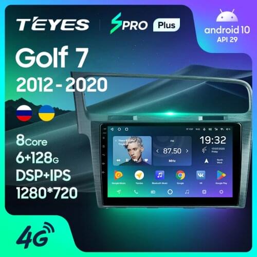 TEYES SPRO Plus For Volkswagen Golf 7 2012 - 2020 Car Radio Multimedia Video Player Navigation GPS Android 10 No 2din 2 din dvd