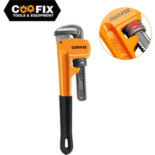 COOFIX Pipe Wrench pipe clamp 8Inch 10Inch 14Inch Heavy Duty Plumbing Manual Tools High Carbon Steel Anti-rust Anti-corrosion