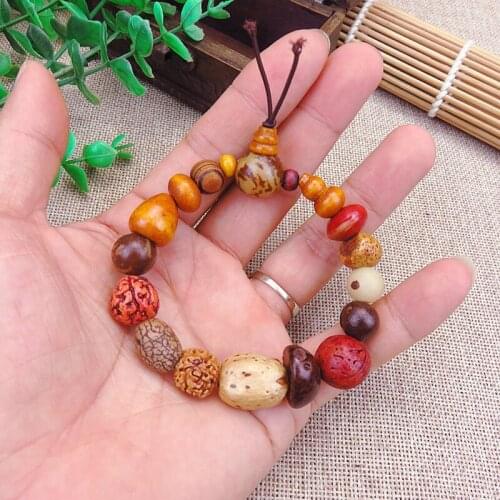 Vintage Natural Seed Beads Bodhi Strand Bracelets Creative Handmade Tibetan Buddha Bracelet for Men Women Trendy Lucky Jewelry
