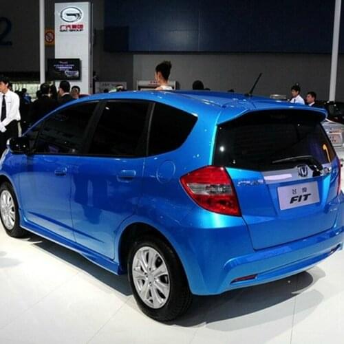 For Honda Jazz Fit Spoiler 2008-2013 ABS Plastic Unpainted Color Rear Spoiler Wing Trunk Lid Cover Car Styling