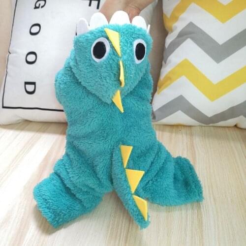 Winter Cute Funny Dinosaur Shaped Costume Pet Autumn Warm Fleece Clothes For Small Dogs Chihuahua Puppy Yorkies Coat Ropa Perro