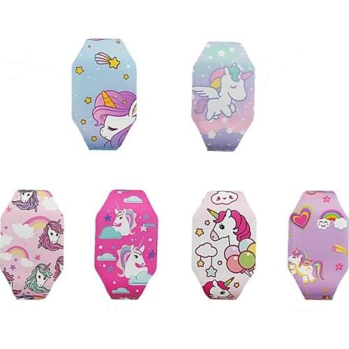 1Pc New Luminous Unicorn Child Watches For Girl Ocean World LED Watch Kids Student Electronic Watch Clock Reloj Infantil