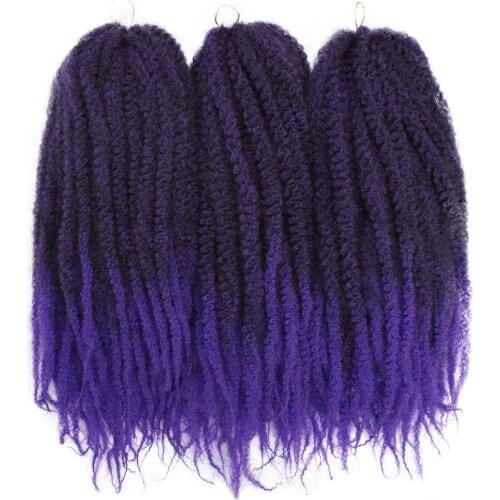 18 inch Pure Color Marley Braids Hair Crochet Afro Kinky Synthetic Braiding Hair Crochet Braids Hair Extensions Bulk for Women