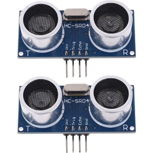 2pcs HC-SR04P Ultrasonic Distance Measuring Sonar Sensor High Operating Voltage 3V-5.5V 16mm Ultrasonic Ranging Module Probe