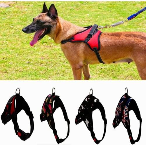 2018 Nylon Heavy Duty Dog Pet Harness Collar K9 Padded Extra Big Large Medium Small Dog Harnesses Vest Husky Dogs Supplies