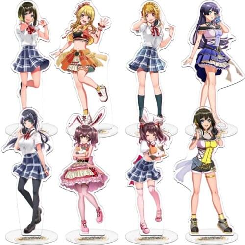 Anime D4DJ First Mix Aimoto Rinku Akashi Maho Acrylic Stand Figure Model Plate Display Desk Decor Cosplay Accessories Xmas Gifts