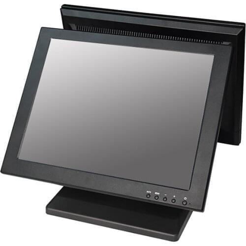 Free shipping commerical monitor display stand double touch screen computer monitor for subway