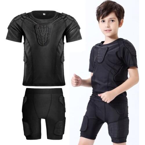 Kids Padded Football Goalkeeper Sports Uniforms Soccer Training Equipment Soccer Helmet EVA Thick Sponge Protective