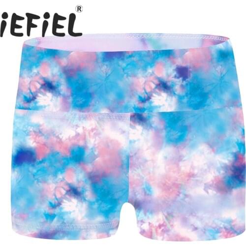 Kids Girls Floral Printed Ballet Dance Shorts Bottoms Sports Gym Workout Gymnastics Leotard Boxers for Girls Ballet Performance