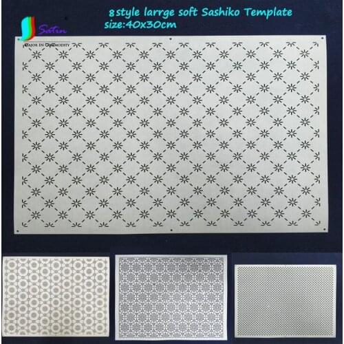 DIY Cherry Tortoise Shell Geometry Figure Large Size 40x30cm Soft Template Home Pillow Cushion Thorn Embroidery Sashiko Template