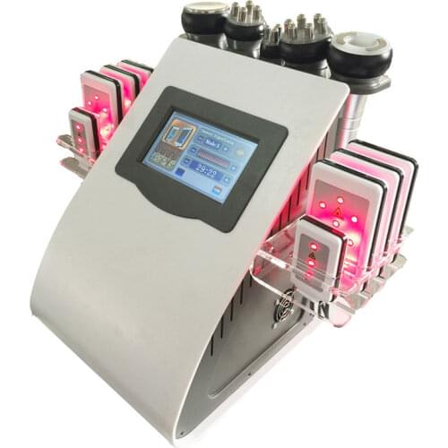 40K 6 in 1 Ultrasound Liposuction Negative Pressure Dual-color Radio Frequency Instrument Laser Weight Loss Fiber Body Apparatus