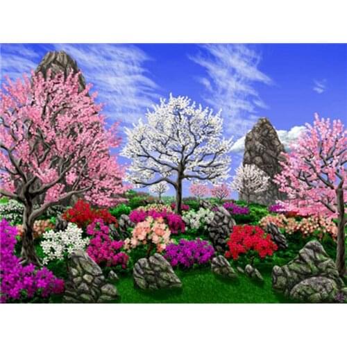 GATYZTORY 5D DIY Diamond Painting Tree Cross Stitch Kit Mosaic Diamond Embroidery Scenery Full Square Drill Home Decoration