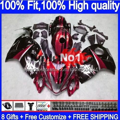 Injection For SUZUKI GSXR 1300 Hayabusa 2008 2013 2014 2015 2016 30MC.117 GSXR-1300 GSXR1300 08 13 14 15 16 Fairing Dark red blk