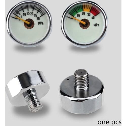M8*1 M10*1 Male Thread Paintball Mini Air Pressure Gauge With Luminous Night 5MPa 10MPa 20MPa 30MPa 35MPa 40MPa