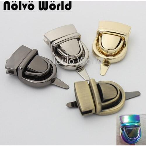 Nolvo World 2-10 pieces 6 colors 29*22mm press lock push bag lock handbags lock hardware