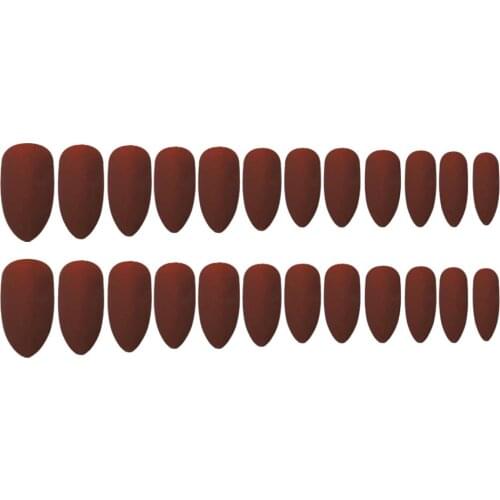 Pack of 24 Full Cover Matte False Nails Art Tips Sets Kit for Women Girls Daily Wear - Select Colors