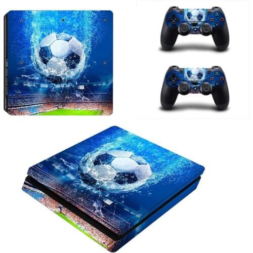 Football Soccer PS4 Slim Stickers Play station 4 Skin Sticker Decals For PlayStation 4 PS4 Slim Console & Controller Skins Vinyl