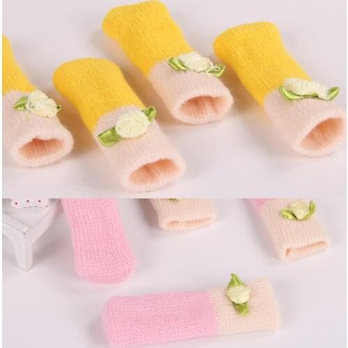 4 Pcs/Lot Bathroom Home Decor Kitchen Furniture Anti Noise Slider Caps Non-Slip Table Sock Foot Pad Chair Leg Floor