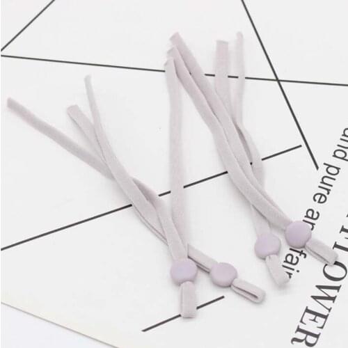New Hot 50/100pcs Face Cover Rope DIY Elastic Band Ear Rope Knitting Band with Adjustable Button Sewing Crafting SMR88