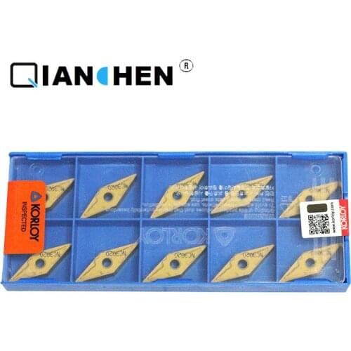 Original Korea Korloy VNMG160404-HM NC3020 VNMG160404-HM NC3030 VNMG160404-HM NC3120 (10pcs/lot)Internal turning tool Inserts