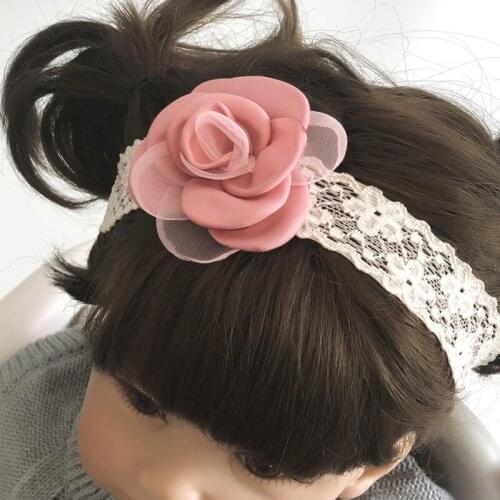 Baby Girls Flower Lace Headband Floral Headwear Apparel Wreath Photography Prop Party Gift