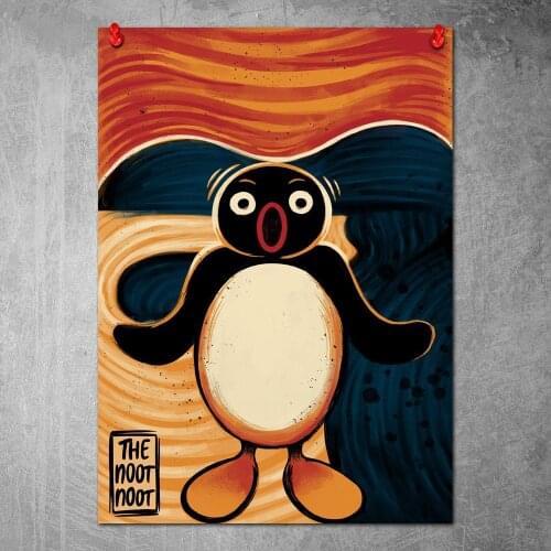 Canvas Poster Noot Scream Cartoon Wall Art Painting Posters and Prints Nordic Wall Pictures for Home Decor No Frame Child Room