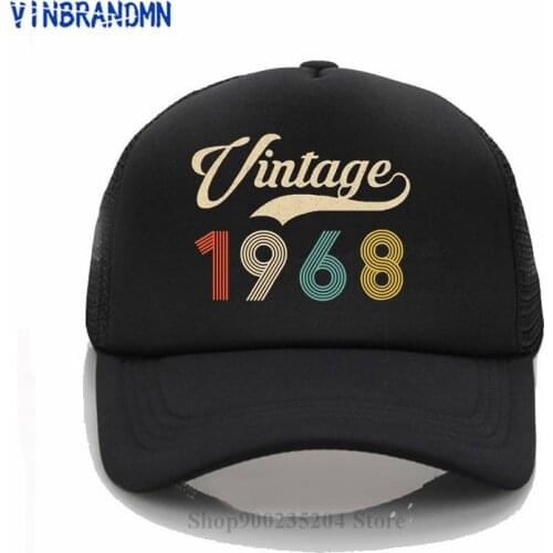 Retro Vintage 1968 Baseball hats Father Wonderful birthday gift Idea Hister hats Summer Classical 1968 Birth Year casual hats