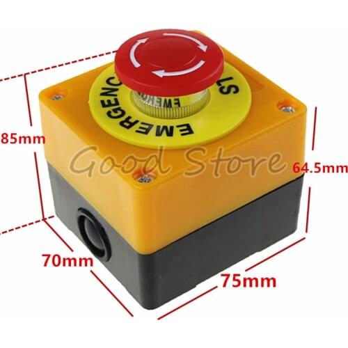 1PCS emergency stop button switch box Equipment Elevator Lift warning emergency stop waterproof and dustproof ring