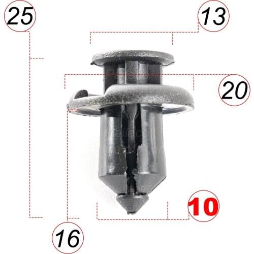 20pcs10mm ATV Motorcycle Accessories Nylon Fairing Trim Panel Fasteners Clip Rivets For Honda Yamaha Suzuki Kawasaki