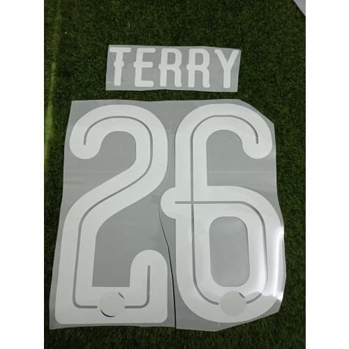 2015-2016 #26 Terry Nameset Hazard Lampard Drogba Can DIy Customize Any Name Number Printing Iron ON Soccer Patch Badge