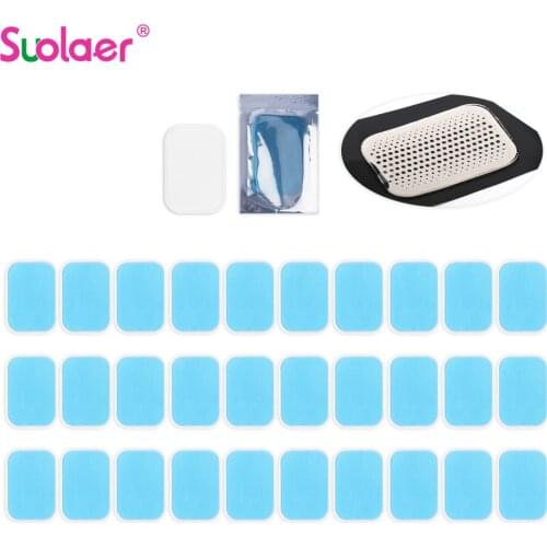 30PCS EMS Trainer Abdominal Gel Stickers Pad for Electric Muscle Stimulator ABS Fitness Weight Loss Body Slimming Myostimulator