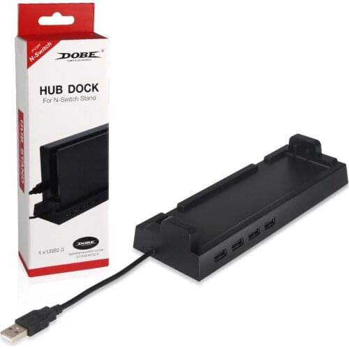 4 x USB 2.0 HUB Dock For NS Switch Stand USB expander HUB converter For Nintend Switch External Power Supply