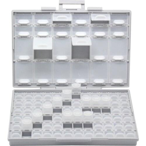 AideTek resistor capacitor Organizer Craft Beads Storage box kit enclosure SMD SMT parts organizer surface mount toolboxBOXALL96