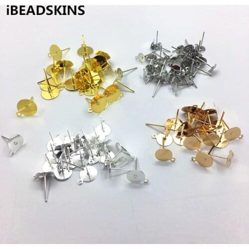 New arrival! (choose color and size) 1000pcs /lot Earring Settings for stud earrings/earrings accessories/Earring parts DIY