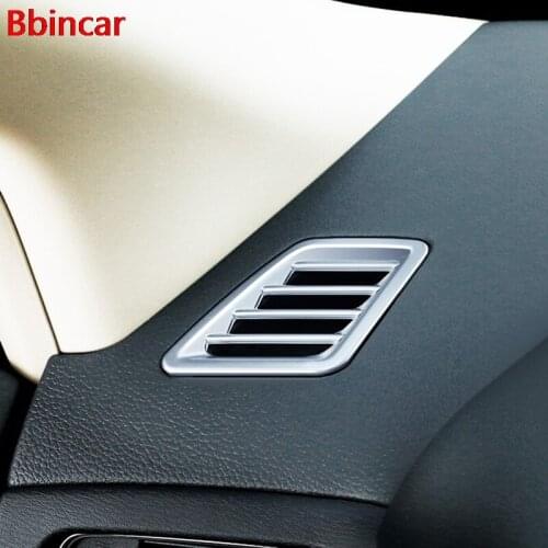 Bbincar ABS Chome Matte Front Dashboard Air Condition AC Vent Outlet Trim Cover 2pcs For Nissan Tiida Pulsar C13 2014 2015 2016