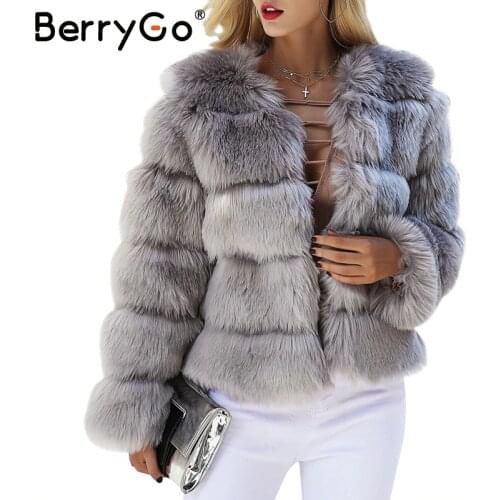 BerryGo Pink Fur Coats