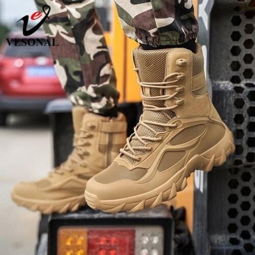 Ankle Mens track military Boots Men Shoes 2020 autumn winter Army work special forces Tactical Desert Combat outdoor Male