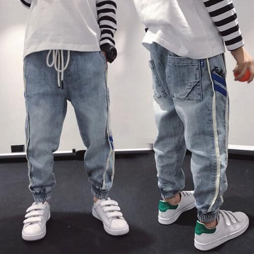 Retail 2020 spring cotton pants boys jeans kids stylish fashion trousers harem pants roupas infantis menina autumn leggings