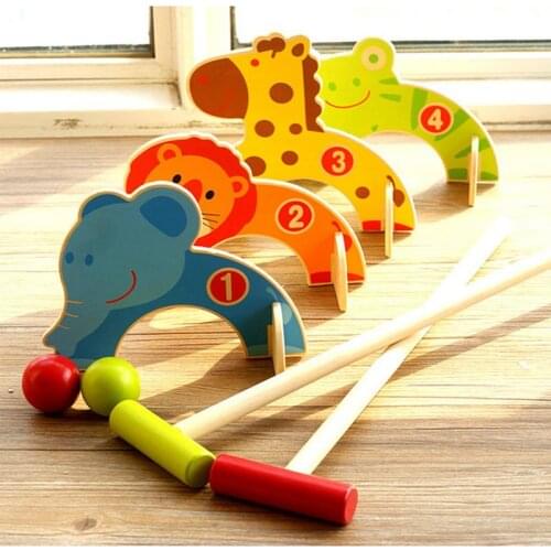 Children Wooden Toys Kids Interactive Game Animal Gate Ball Grasping/Movement Ability Developing Baby Outdoor Games