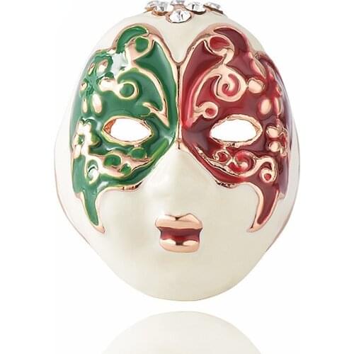 Retro Chinese Character Mask Ring Rose Gold Beijing Opera Mask Ring Personality Womens Unusual Ring Retro Jewelry Birthday Gift