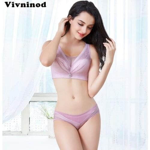 Push Up Bralette Bra Set For Women Full Coverage Underwear Set Wire Free Sexy Lace Plus Size 50CDE Cup Big Size Brassiere Set BH