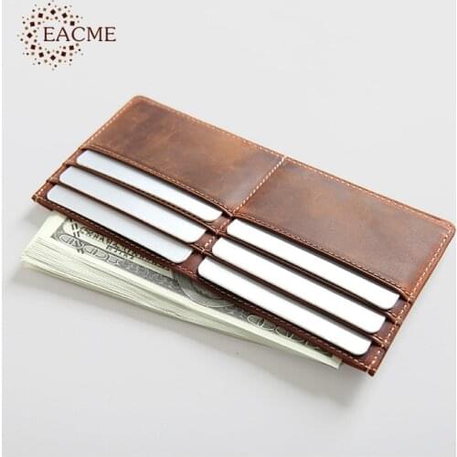 Retro Genuine Leather Card Holder Bank ID Cards Holder Zipper Coin Wallet Thin Slim Coin Purse NEW