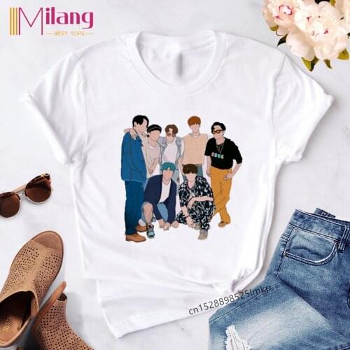 Summer Kawaii Women Letters New Album Mood Short-sleeved T-shirt Printing Fashion Popular Street Tops Casual Cute Woman Tshirts