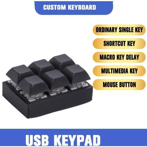 6keys OSU Mini Keyboard Macro keypad RGB DIY Customize Shortcut Keyboard Gaming Keyboard Programmable Mechanical Keyboard