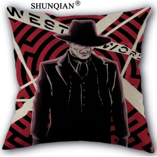 New Arrival man in black westworld art Custom cotton Pillowcases zipper Custom Pillow Case More Size Custom your image gift