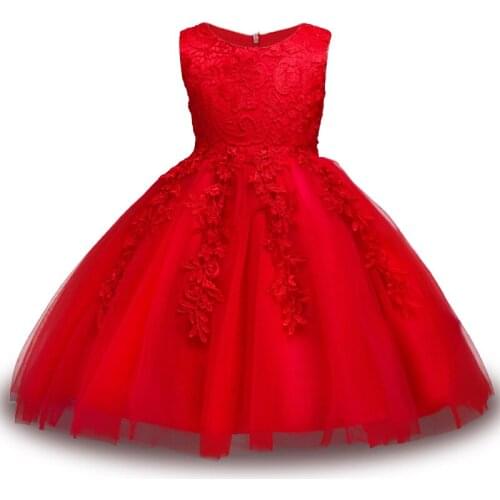 New Christmas Party Dress for Girls Kids Tutu Birthday Princess Party Dress for Girls Infant Lace Children Wedding Dresses
