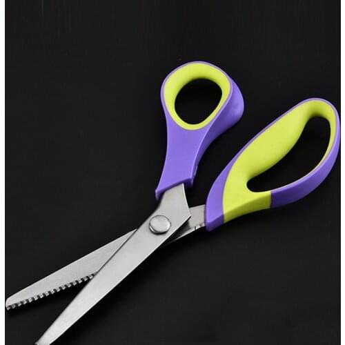 Dressmaker Scissors Tailor Cutting Scissors For Sewing Zig Zag Paper Craft Scissors Pinking Shears Cut Leather Textile DENIM DIY