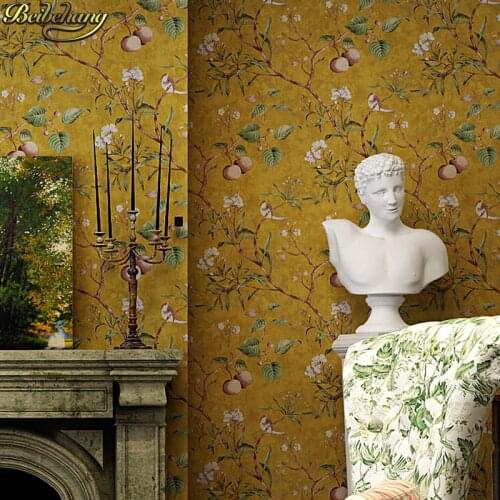 Beibehang wall paper 3D flower romantic floral Non Woven flocking wallpaper for bedroom living room girls room home decoration