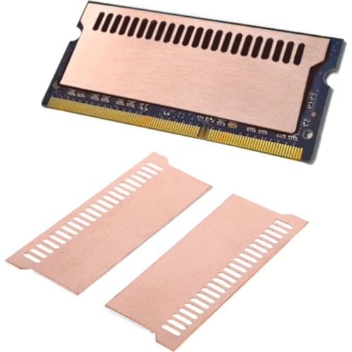 2Pcs Pure Copper Notebook Gaming Laptop Memory Heatsink Cooling Vest 0.5mm Radiator RAM Memory Cooler Heat Sink C26